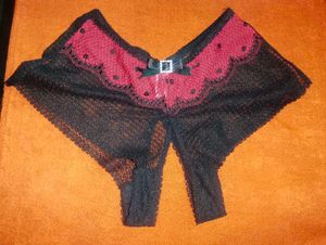 unisex Lace front open panties