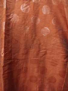 Rust Or Burnt Orange Kurta Mirror Work Polka Dot