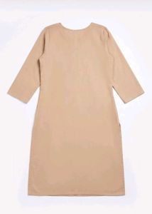 Tan Printed Casual Kurti