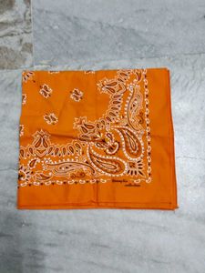 Orange Paisley Bandana