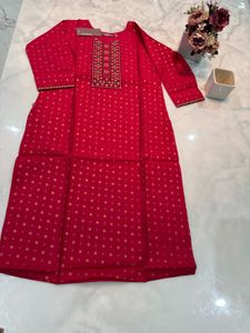 Pink Embroidery Kurta