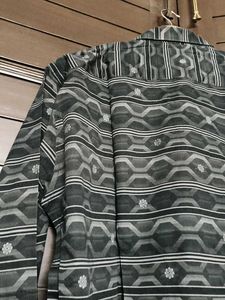 Men&#39;s Black Cotton Patterned Casual Shirt