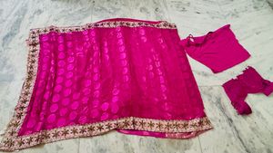 Satya Paul Burnt Out Double Tone Saree