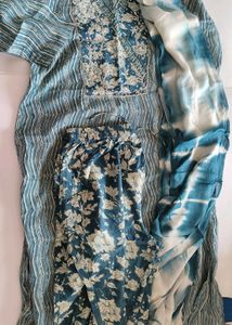 Striped Embroidered Kurta