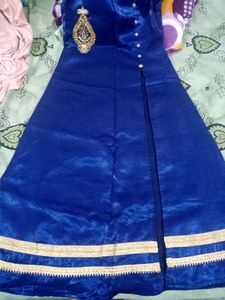 Blue Lehnga Kurti With Dupatta