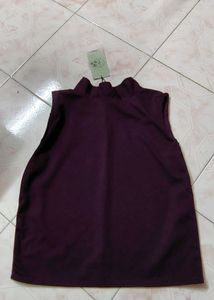 Sleeveless Purple Top New With Tag