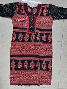 Rust/drak Pink Cotton Kurti