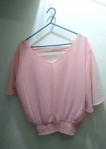 Peach Chiffon Top