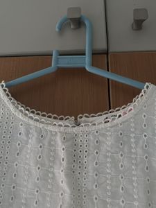 Chikankari cotton white top