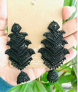 Black Jhumka Earrings