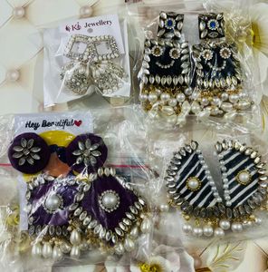 Earrings  4 Pair Combo Set