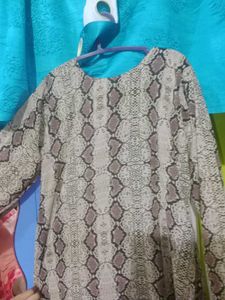 Snake Print Kurta