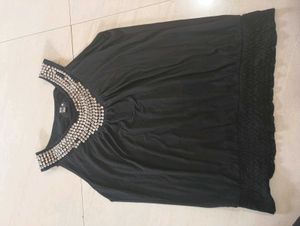 Black Embellished Top