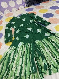 Green Printed Dress