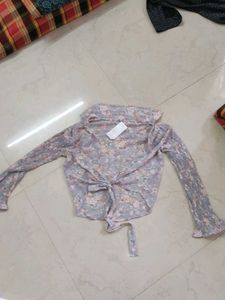 Floral Tie-Front Top