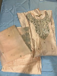 Elegant Peach Kurta Set