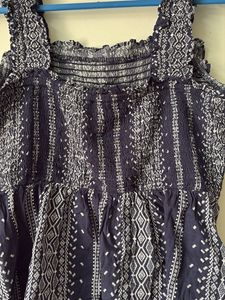 Strap Peplum Elastic Top
