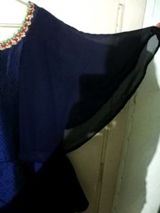 Dark Blue 💙 Peplum Gown