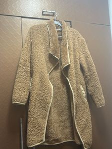 Brown Furry Open Coat