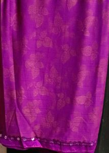 New Elegant Ruffel saree with stitched patch work