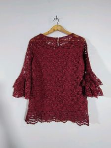 Maroon Lace Tops (Women&#39;s)