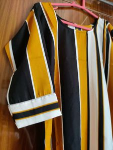 Striped A-Line kurta, Size- XL