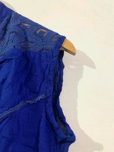 Sleevless Blue Top