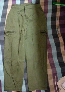 Olive Green Cargo Jeans