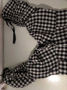 Gingham Ruffle Crop Top
