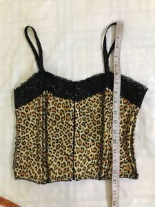Leopard Print Corset With Boning Bust 36