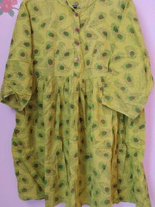 Cotton Long Top Peplum Tunic