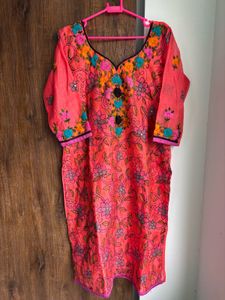 Phulkari And Kantha Work Suit Set