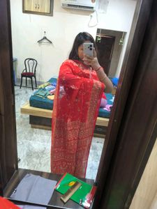 Sindoor red saree.