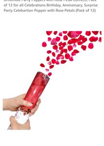 Party Popper With Rose Petal - 12 Pcs