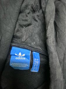 unisex Adidas Black Logo Hoodie