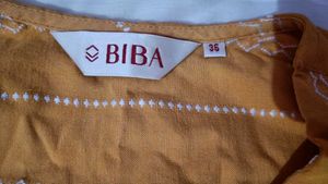 Mustard Embroidered Top