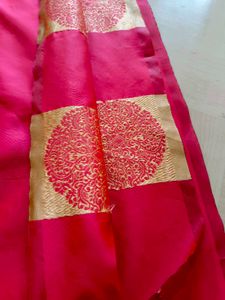 Elegant Red Banarasi Saree ❤️