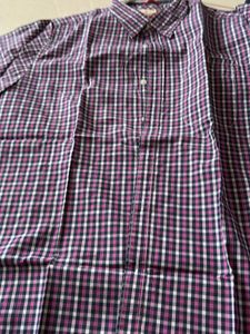 Checked Button Down Shirt- Van  Heusen