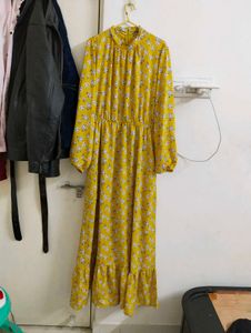 Yellow Dubai  Gown