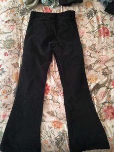 Zara Black Corduroy Flare Pants