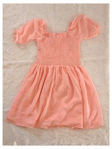 Peach Ruffle Dress