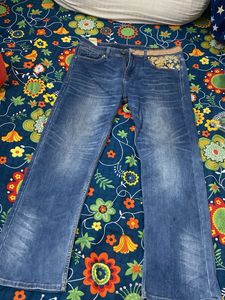 Louis Vuitton  Embellished Wide Leg Jeans