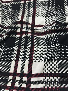 Checked Top with Flared Sleeves