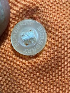 Burberry London Orange Polo TShirt