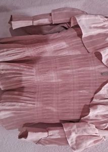 Elegant Pink Ruffle Top