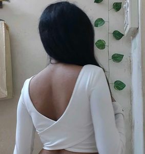 white backless top