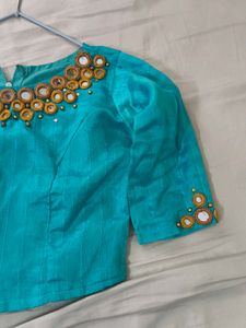 Elegant Turquoise Blouse