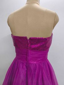 Purple Sequin Tulle Party Dress