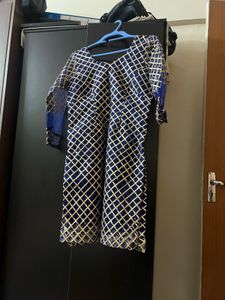 Blue & Gold Kurta Set
