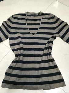 Striped V-Neck Top